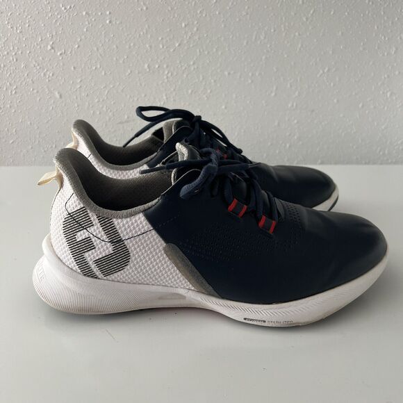 Foot Joy Golf Shoes Men's 8.5M Fuel Navy White 55442 Sneaker‎ Inspired Spikeless - Picture 1 of 8